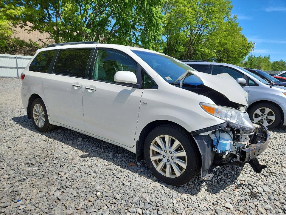 2017 Toyota Sienna VIN 5TDDZ3DC2HS150827 COPART salvage auction — FRONT END, Ma - Cert Of Title-Salvage, sold $2,350 on 2026-07-16 (photo 4)