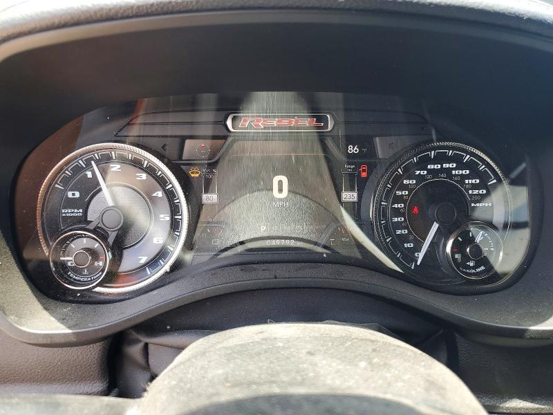 2022 Ram 1500 VIN 1C6SRFLT3NN284765 COPART salvage auction — FRONT END, Tx - Salvage Vehicle Title, sold $18,100 on 2026-07-09 (photo 9)