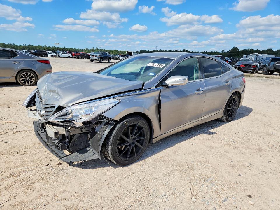2014 Hyundai Azera VIN KMHFG4JG2EA349263 COPART salvage auction — FRONT END, Tx - Salvage Vehicle Title, sold $150 on 2026-07-24 (photo 1)