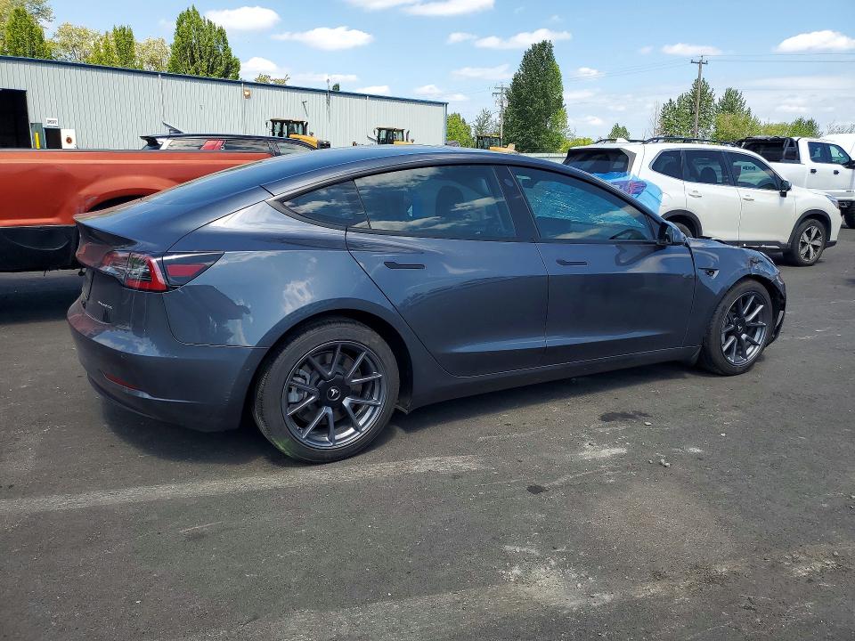 2022 Tesla Model 3 VIN 5YJ3E1EB4NF257766 COPART salvage auction — FRONT END, Or - Salvage Title Certificate, sold $6,900 on 2026-07-06 (photo 3)