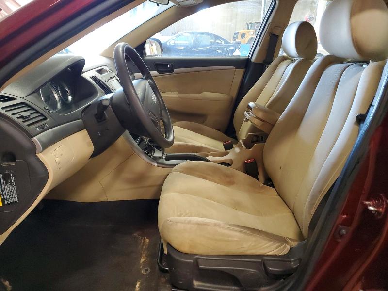 2009 Hyundai Sonata VIN 5NPET46C29H435298 COPART salvage auction — FRONT END, Id - Salvage Certificate Of Title, sold $500 on 2026-07-02 (photo 7)