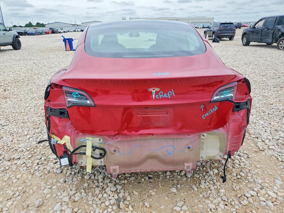 2023 Tesla Model 3 VIN 5YJ3E1EA3PF494713 COPART salvage auction — REAR END, Tx - Salvage Vehicle Title, sold $8,500 on 2026-07-23 (photo 6)