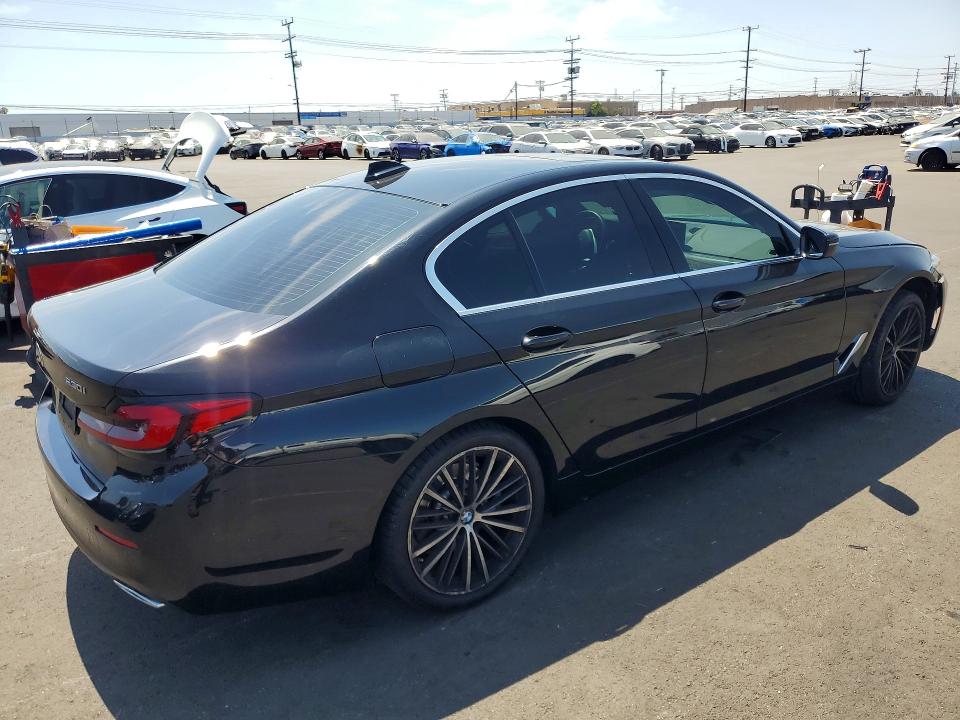 2023 BMW 5er VIN WBA53BH0XPWY28445 COPART salvage auction — FRONT END, Ca - Salvage Certificate, sold $16,400 on 2026-07-27 (photo 3)