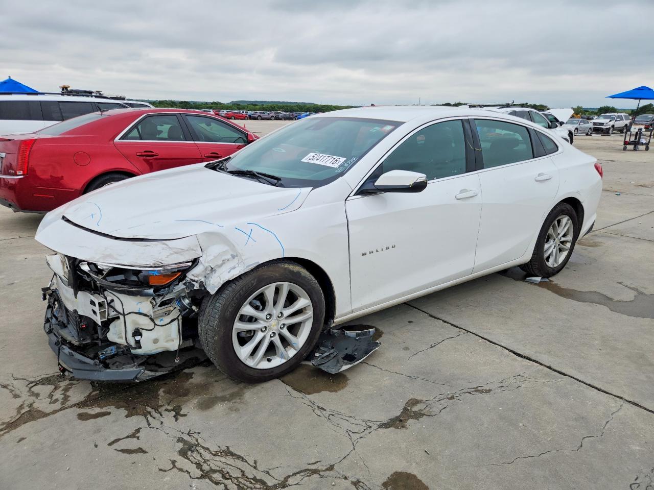 2018 Chevrolet Malibu VIN 1G1ZF5SU5JF185902 COPART salvage auction — Front End, TX - SALVAGE VEHICLE TITLE, sold $1,050 on 2026-07-09 (photo 1)