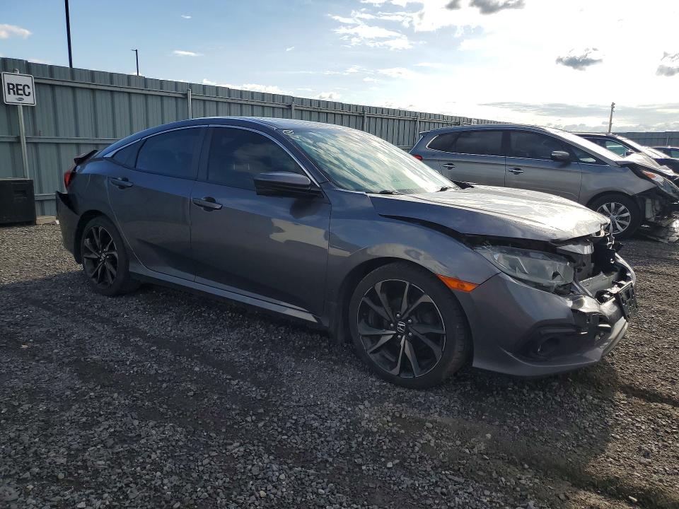 2019 Honda Civic VIN 2HGFC2F80KH025569 COPART salvage auction — FRONT END, On - Permit Salvage, sold $4,150 on 2026-07-02 (photo 4)