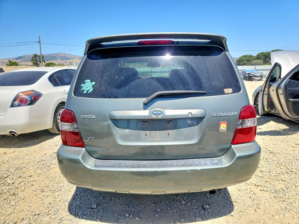 2006 Toyota Highlander VIN JTEDP21A860096870 COPART salvage auction — FRONT END, CA - SALVAGE CERTIFICATE, sold $60 on 2026-07-21 (photo 6)