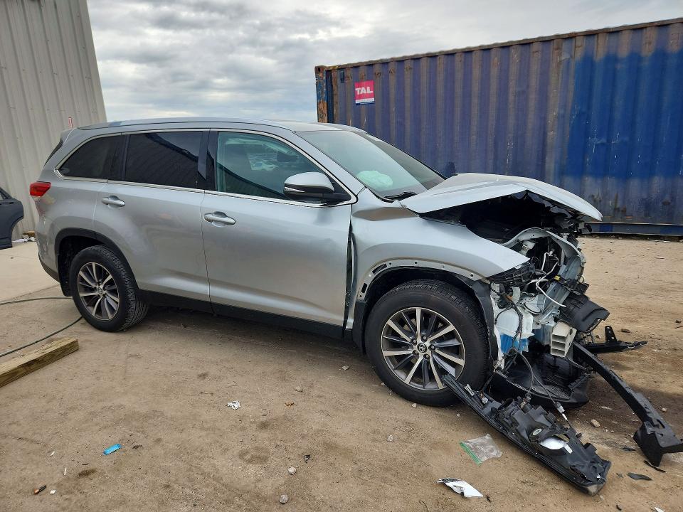 2019 Toyota Highlander VIN 5TDJZRFH3KS595132 COPART salvage auction — FRONT END, Wi - Junked Vehicle Bill Of Sale, sold $6,200 on 2026-07-06 (photo 4)