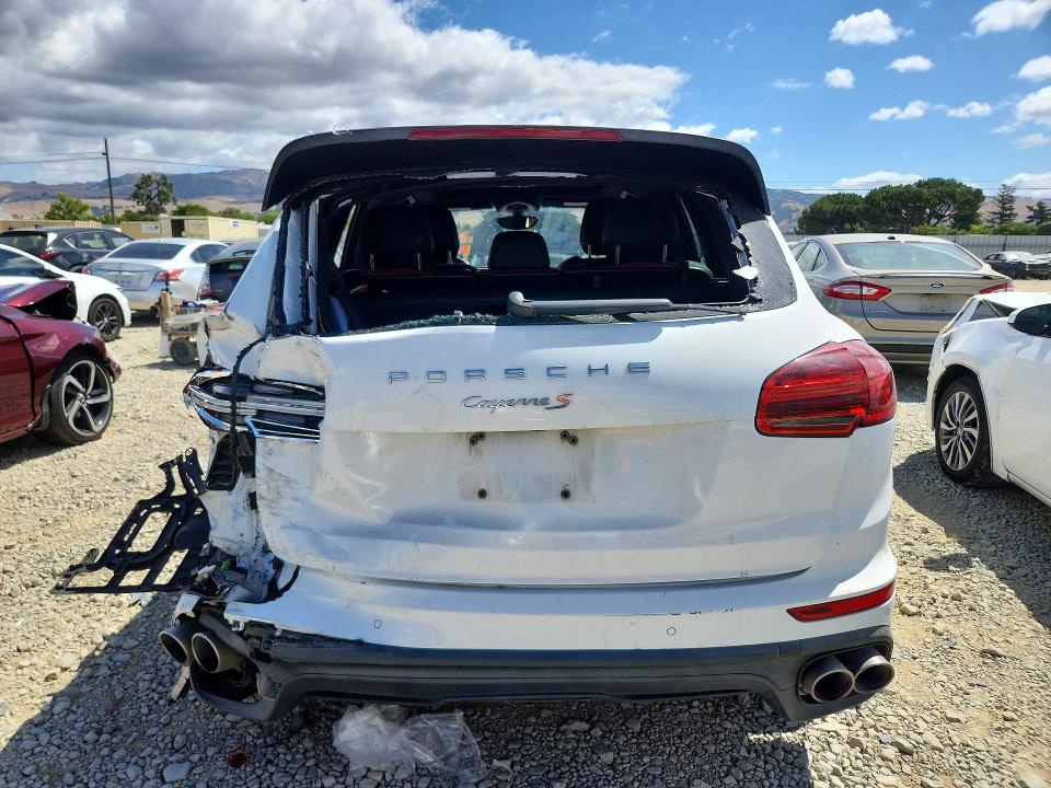 2017 Porsche Cayenne VIN WP1AB2A25HLA52601 COPART salvage auction — REAR END, CA - SALVAGE CERTIFICATE, sold $3,900 on 2026-07-02 (photo 6)