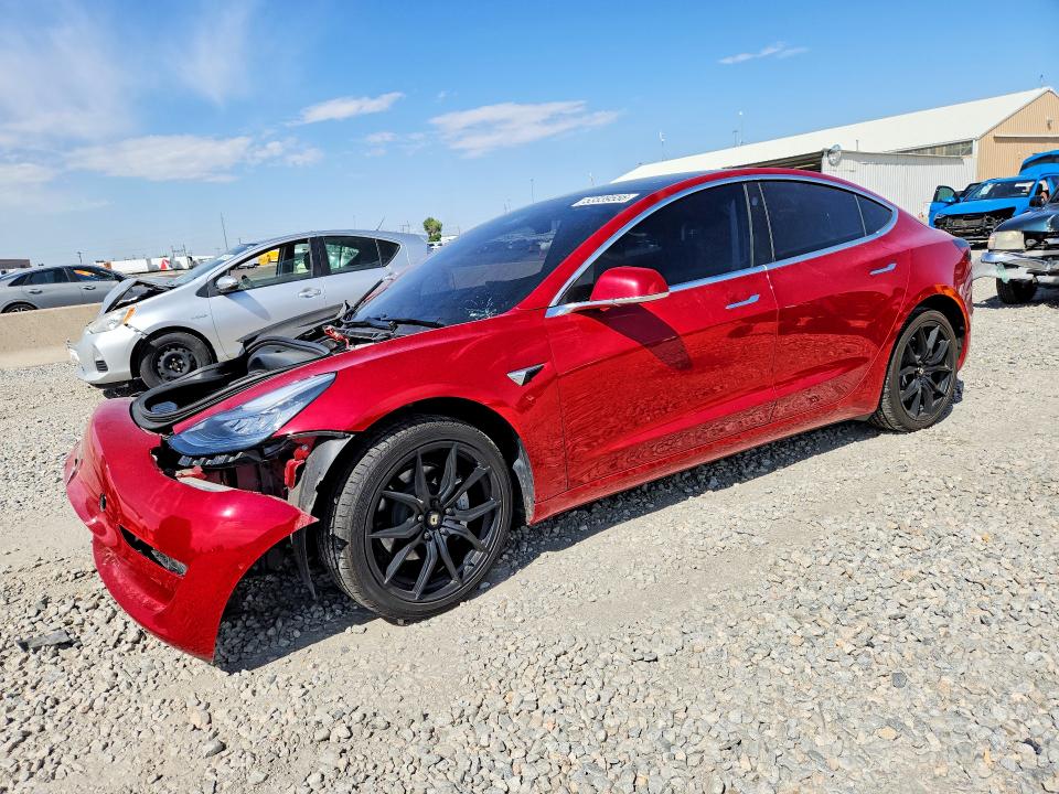 2020 Tesla Model 3 VIN 5YJ3E1EB1LF801282 COPART salvage auction — FRONT END, Co - Public - Salvage Title, sold $4,600 on 2026-07-16 (photo 1)