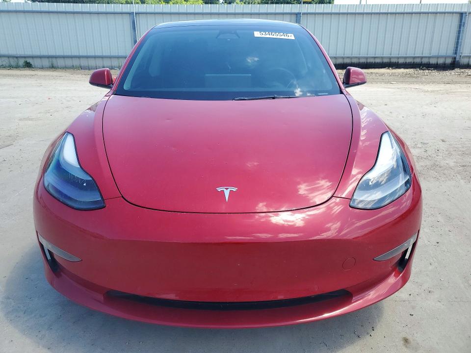 2022 Tesla Model 3 VIN 5YJ3E1EC0NF322881 COPART salvage auction — HAIL, TX - CERTIFICATE OF TITLE, sold $6,200 on 2026-07-30 (photo 5)