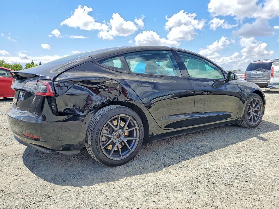 2021 Tesla Mdl 3 VIN 5YJ3E1EA1MF065842 COPART salvage auction — REAR END, Ca - Salvage Certificate, sold $7,900 on 2026-07-09 (photo 3)