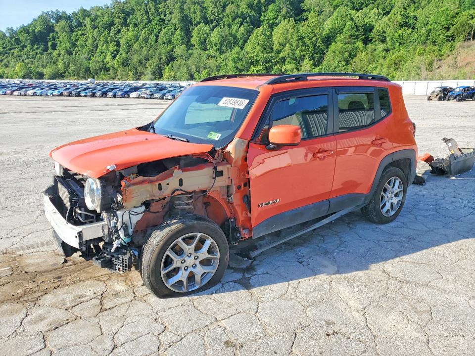 2017 Jeep Renegade VIN ZACCJBBB7HPE49606 COPART salvage auction — FRONT END, Wv - Salvage Certificate, sold $275 on 2026-07-30 (photo 1)