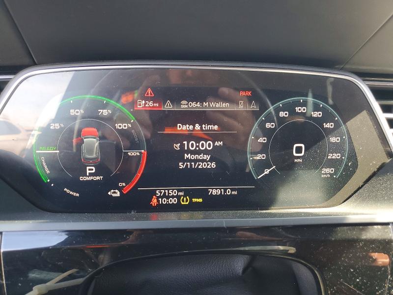 2019 Audi E-tron VIN WA1VABGE6KB020531 COPART salvage auction — FRONT END, Ca - Dis/Dlr/Exp Only Clean Title, sold $9,900 on 2026-07-02 (photo 9)