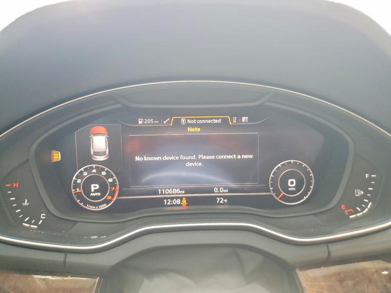 2018 Audi VIN WA1BNAFY1J2035921 COPART salvage auction — ROOF, Ky - Cert Of Title-Salvage, sold $7,500 on 2026-07-08 (photo 9)