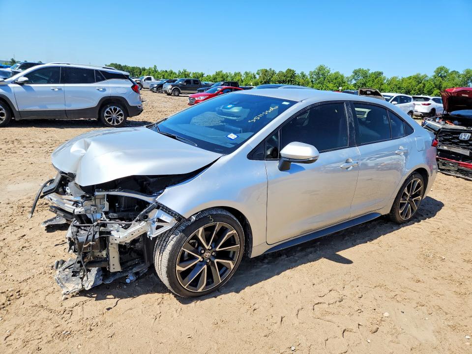 2021 Toyota Corolla VIN JTDS4MCE0MJ061425 COPART salvage auction — FRONT END, TX - SALVAGE VEHICLE TITLE, sold $800 on 2026-07-28 (photo 1)