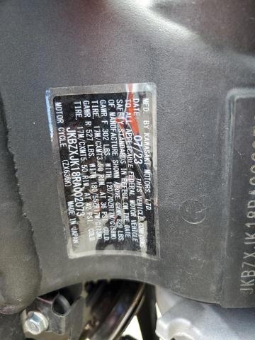 2024 Kawasaki Zx636 VIN JKBZXJK18RA002073 COPART salvage auction — SIDE, Mi - Scrap Certificate Of Title, sold $2,100 on 2026-07-09 (photo 9)