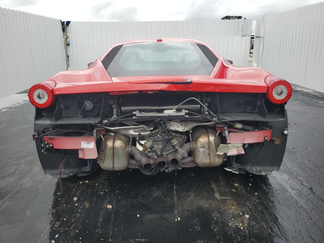 2012 FERRARI ALL MODELS VIN ZFF67NFAXC0184744 COPART salvage auction — REAR END, FL - CERT OF TITLE SLVG REBUILDABLE, sold $104,000 on 2024-08-06 (photo 6)