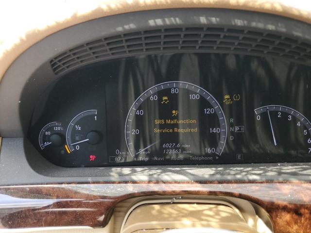 2013 Mercedes-benz S-klasse VIN WDDNG9EBXDA509535 COPART salvage auction — ALL OVER, Al - Cert Of Title-Salvage Title, sold $850 on 2026-07-21 (photo 9)