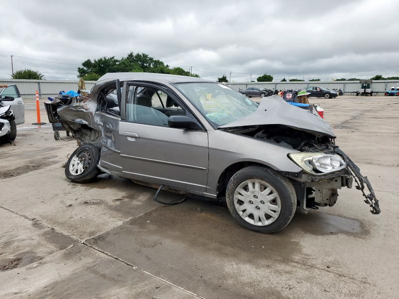 2004 Honda Civic VIN 1HGES16534L009760 COPART salvage auction — BIOHAZARD/CHEMICAL, Tx - Bonded Title - Salvage, sold $300 on 2026-07-09 (photo 7)