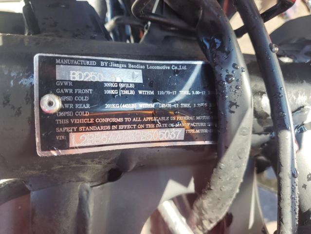 2023 VIN L2BB5AAK3PB505037 COPART salvage auction — ROLLOVER, CO - PUBLIC - SALVAGE TITLE, sold $25 on 2026-07-13 (photo 9)