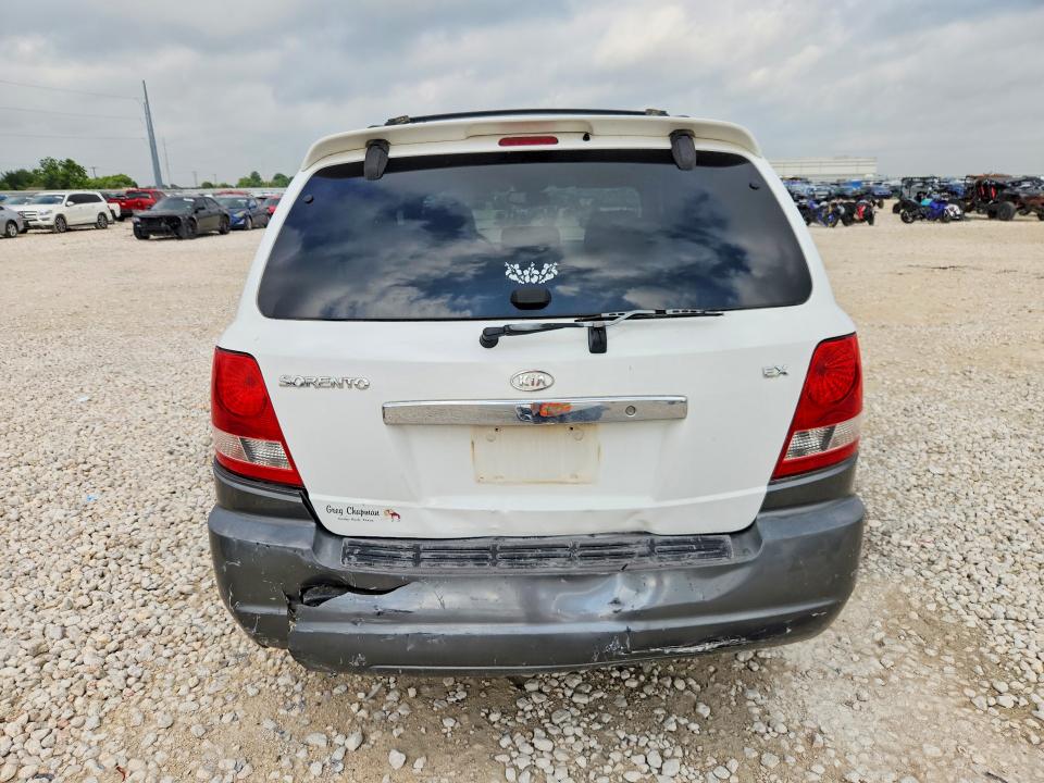 2003 Kia Sorento VIN KNDJD733235054933 COPART salvage auction — REAR END, TX - SALVAGE VEHICLE TITLE (P), sold $300 on 2026-07-09 (photo 6)