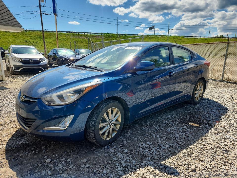 2014 Hyundai Elantra VIN KMHDH4AEXEU030159 COPART salvage auction — MINOR DENT/SCRATCHES, Oh - Certificate Of Title, sold $275 on 2026-07-08 (photo 1)