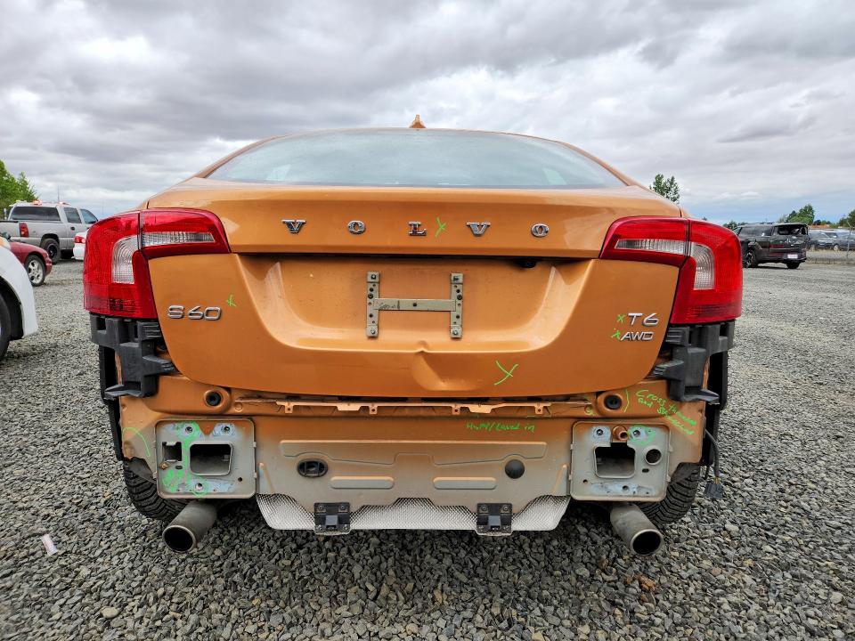 2013 Volvo S60 VIN YV1902FH8D2170577 COPART salvage auction — REAR END, Or - Salvage Title Certificate, sold $2,050 on 2026-08-04 (photo 6)
