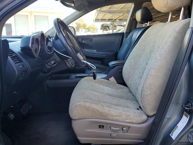 2005 Nissan Murano VIN JN8AZ08W05W411085 COPART salvage auction — FRONT END, Ca - Salvage Certificate, sold $200 on 2026-07-02 (photo 7)