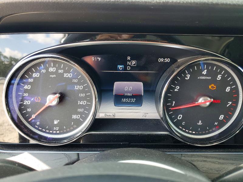 2018 Mercedes-benz E-klasse VIN WDDZF4JBXJA303818 COPART salvage auction — FRONT END, TX - SALVAGE VEHICLE TITLE, sold $4,150 on 2026-07-31 (photo 9)