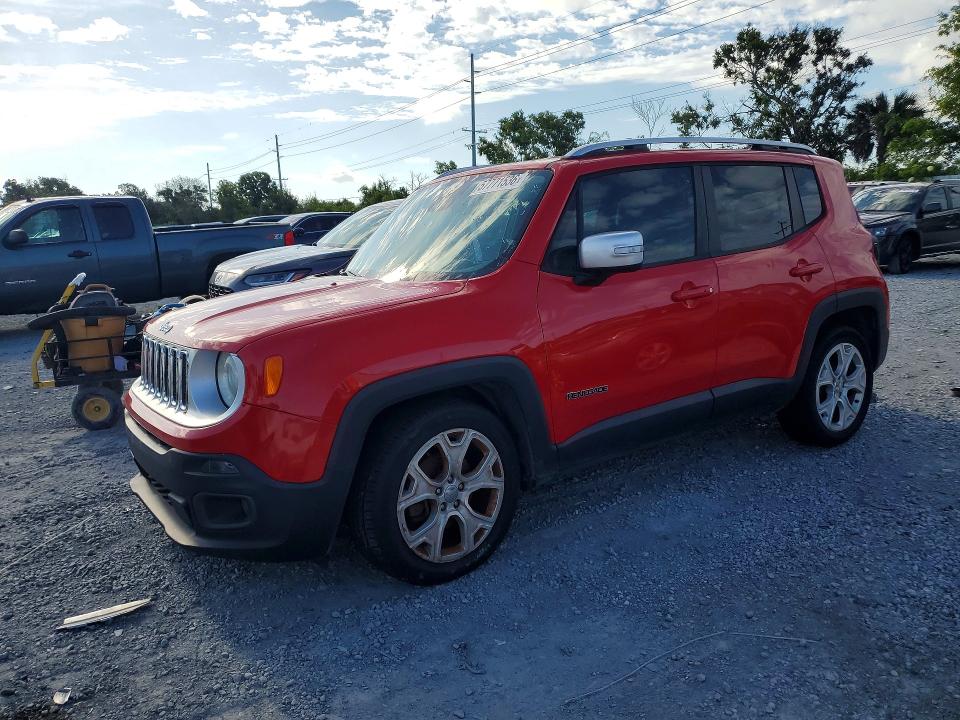 2016 Jeep Renegade VIN ZACCJADT2GPD49850 COPART salvage auction — FRONT END, Fl - Cert Of Title-Rebuilt, sold $1,350 on 2026-07-28 (photo 1)