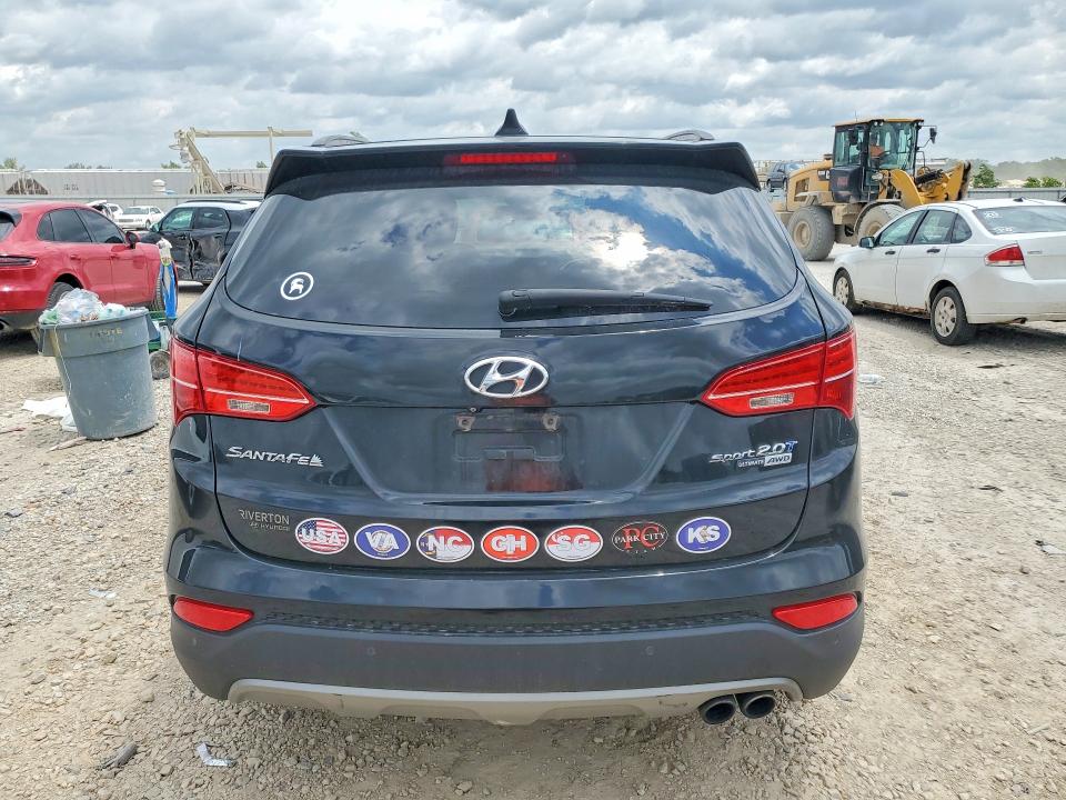 2016 Hyundai Santa fe VIN 5XYZWDLA1GG353725 COPART salvage auction — FRONT END, Ks - Cert Of Title-Salvage, sold $100 on 2026-07-21 (photo 6)