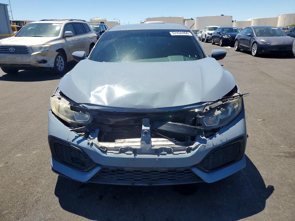 2017 Honda Civic VIN SHHFK7H29HU419883 COPART salvage auction — FRONT END, Ca - Salvage Certificate, sold $1,800 on 2026-07-08 (photo 5)