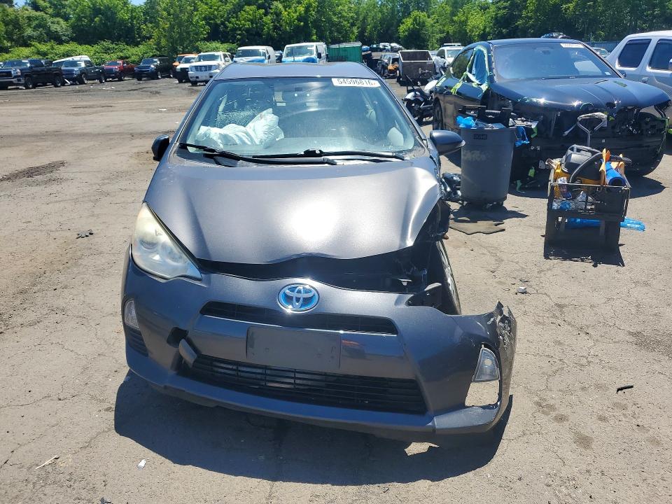 2012 Toyota Prius VIN JTDKDTB3XC1017800 COPART salvage auction — FRONT END, Nc - Salvage Certificate Of Title, sold $500 on 2026-07-07 (photo 5)