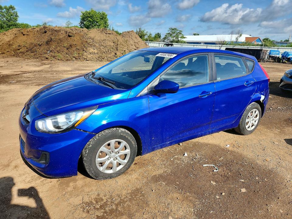 2012 Hyundai Accent VIN KMHCT5AE3CU015645 COPART salvage auction — SIDE, OH - CERT OF TITLE-SALVAGE, sold $400 on 2026-07-16 (photo 1)