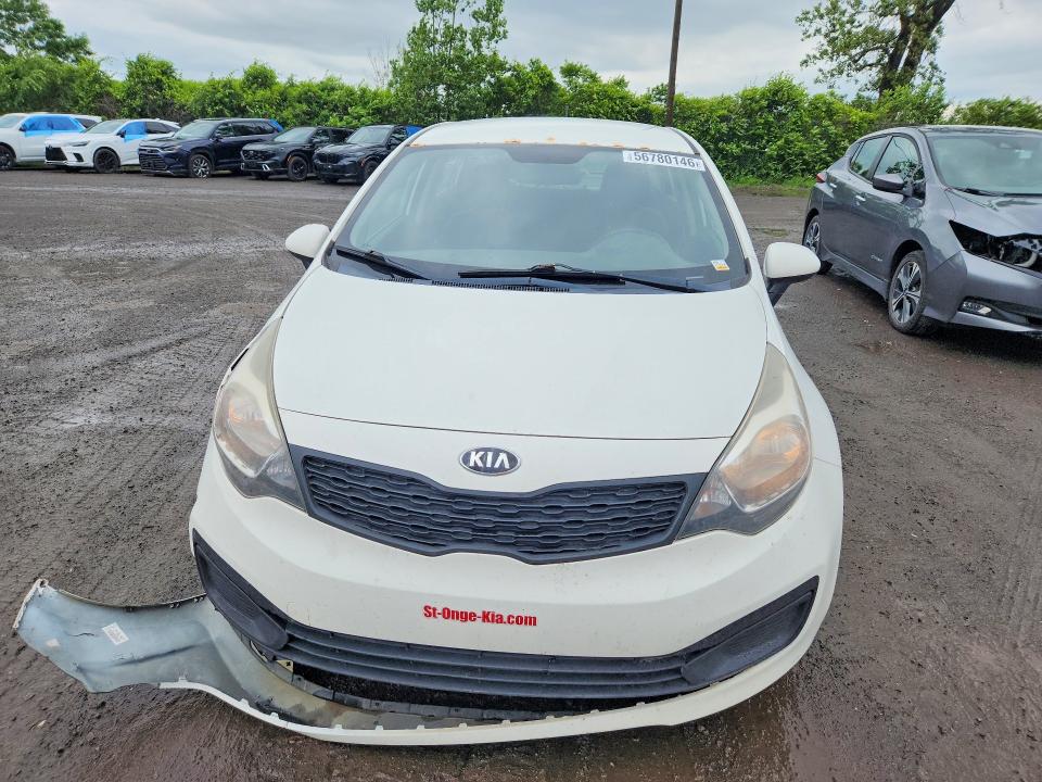 2014 Kia Rio VIN KNADM4A36E6382798 COPART salvage auction — FRONT END, Qc - Gravement Accidente, sold $150 on 2026-07-21 (photo 5)