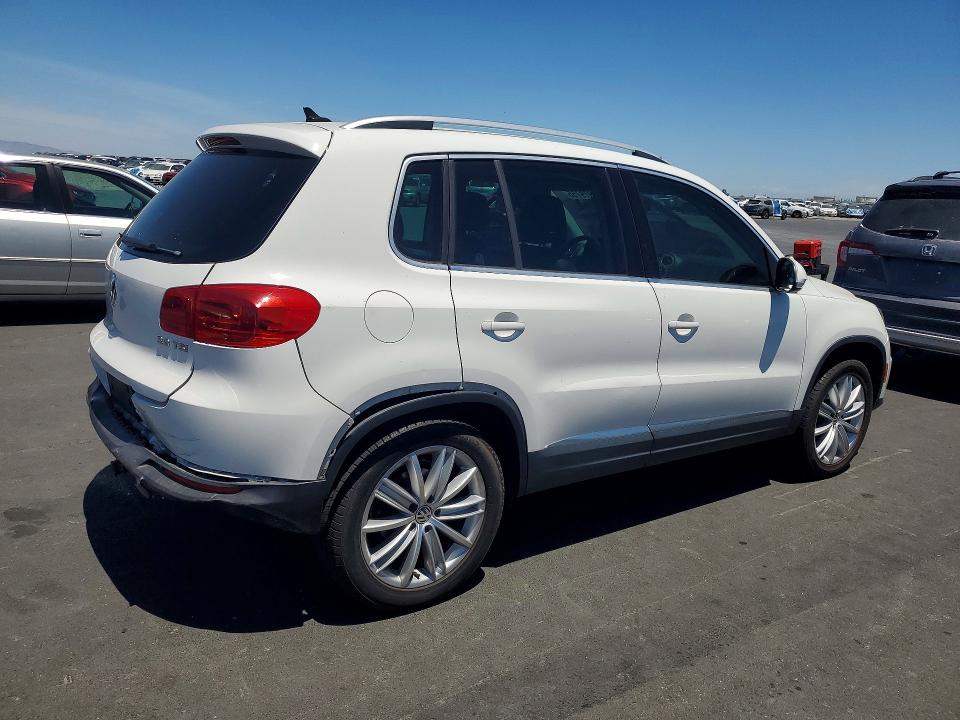 2012 Volkswagen Tiguan VIN WVGAV7AX1CW518397 COPART salvage auction — REAR END, Ca - Salvage Certificate, sold $60 on 2026-07-27 (photo 3)