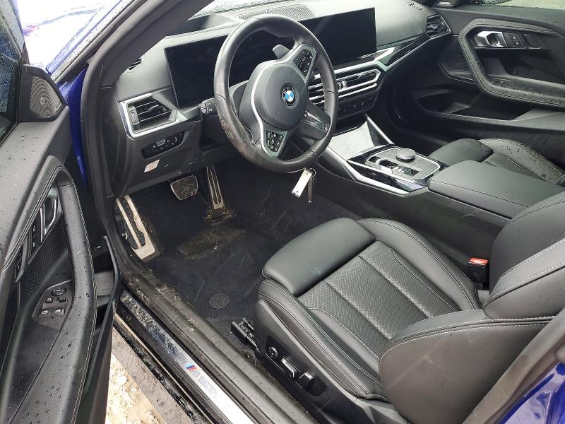 2024 BMW M2 VIN 3MW53CM00R8E73812 COPART salvage auction — FRONT END, Tx - Salvage Vehicle Title, sold $24,000 on 2026-07-07 (photo 8)