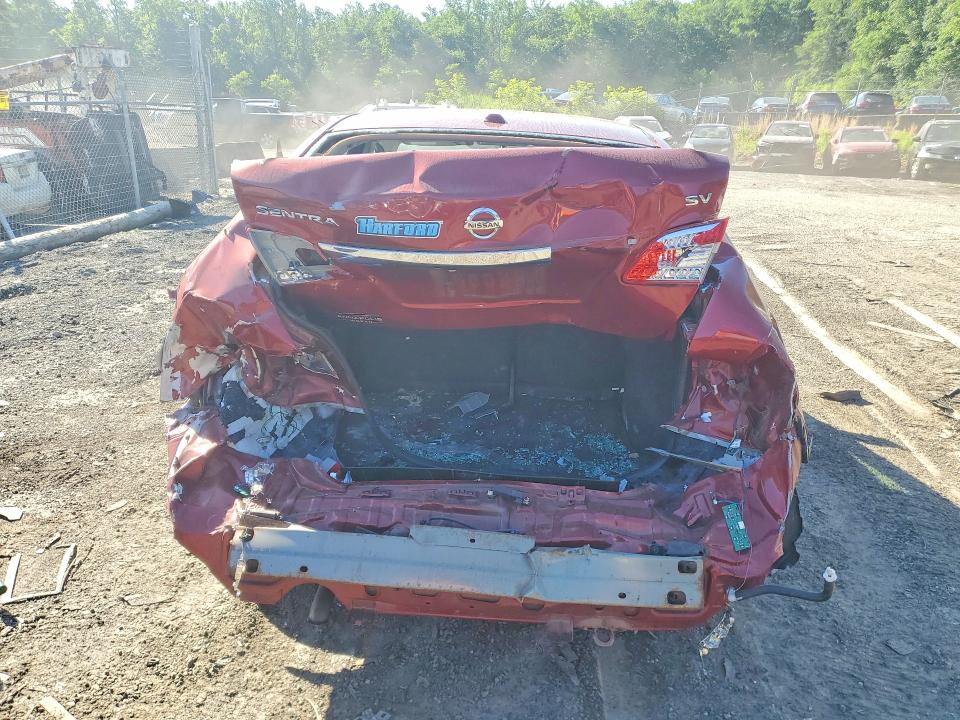 2015 Nissan Sentra VIN 3N1AB7AP0FL690043 COPART salvage auction — REAR END, Md - Cert Of Salvage > 75% Damage, sold $400 on 2026-07-02 (photo 6)