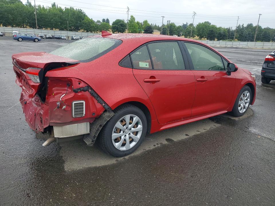 2020 Toyota Corolla VIN JTDEPRAE1LJ002273 COPART salvage auction — REAR END, Or - Salvage Title Certificate, sold $7,400 on 2026-07-15 (photo 3)