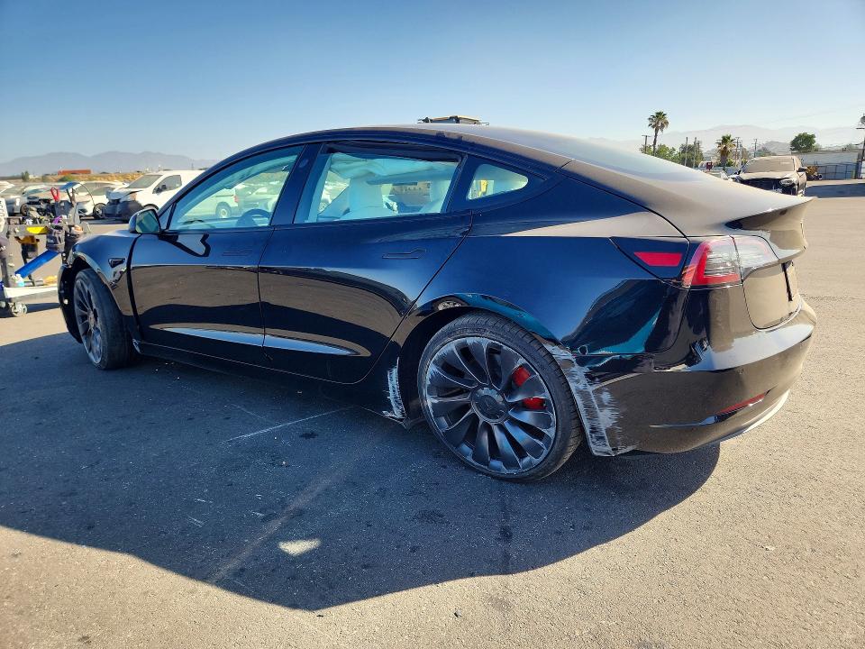 2021 Tesla VIN 5YJ3E1EC0MF000725 COPART salvage auction — FRONT END, CA - SALVAGE CERTIFICATE, sold $8,300 on 2026-08-03 (photo 2)