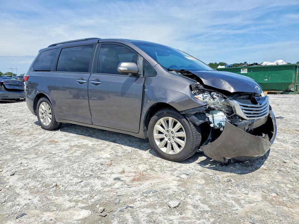 2016 Toyota Sienna VIN 5TDDK3DC2GS132041 COPART salvage auction — FRONT END, Ga - Cert Of Title-Salvage, sold $6,300 on 2026-07-27 (photo 4)