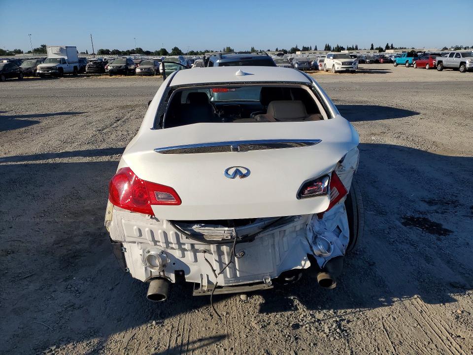 2012 Infiniti VIN JN1CV6AP6CM620218 COPART salvage auction — REAR END, Ca - Salvage Certificate, sold $800 on 2026-07-02 (photo 6)
