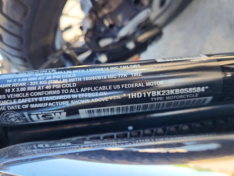 2019 Harley-davidson VIN 1HD1YBK23KB058584 COPART salvage auction — FRONT END, CO - PUBLIC - SALVAGE TITLE, sold $2,850 on 2026-07-29 (photo 9)