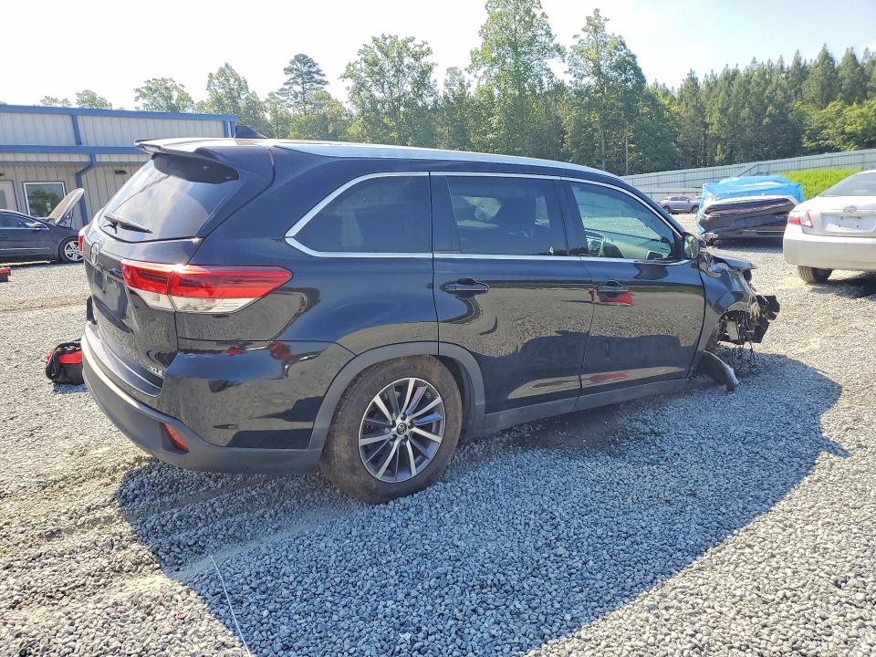 2019 Toyota Highlander VIN 5TDKZRFH7KS315569 COPART salvage auction — FRONT END, Nc - Salvage Certificate Of Title, sold $225 on 2026-07-30 (photo 3)