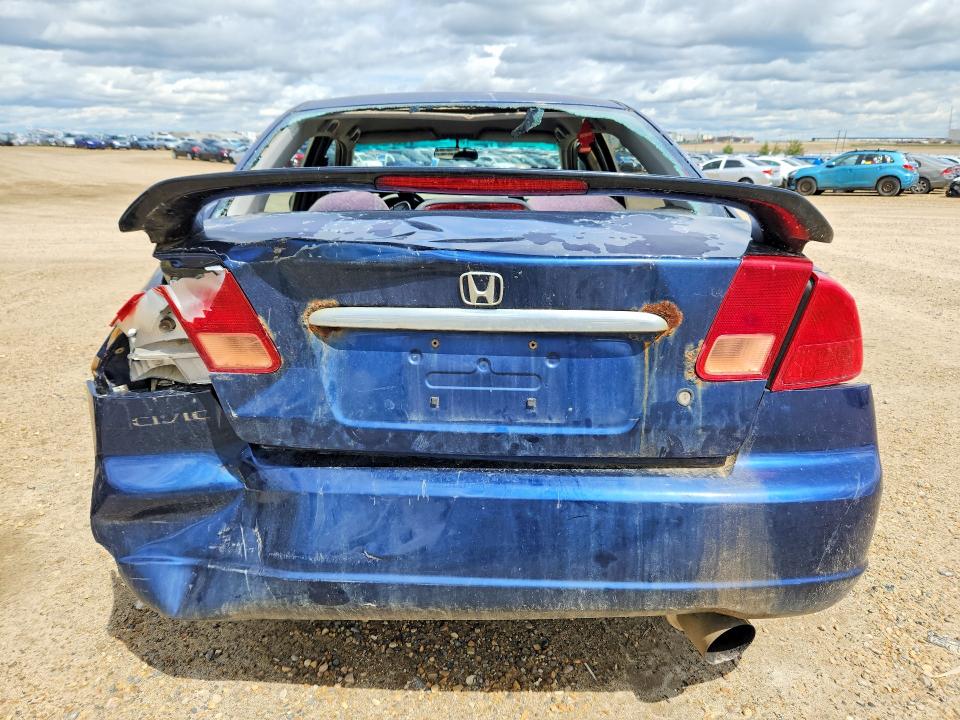 2002 Honda Civic VIN 2HGES15432H900103 COPART salvage auction — REAR END, Ab - Bos - Salvage, sold $225 on 2026-07-09 (photo 6)