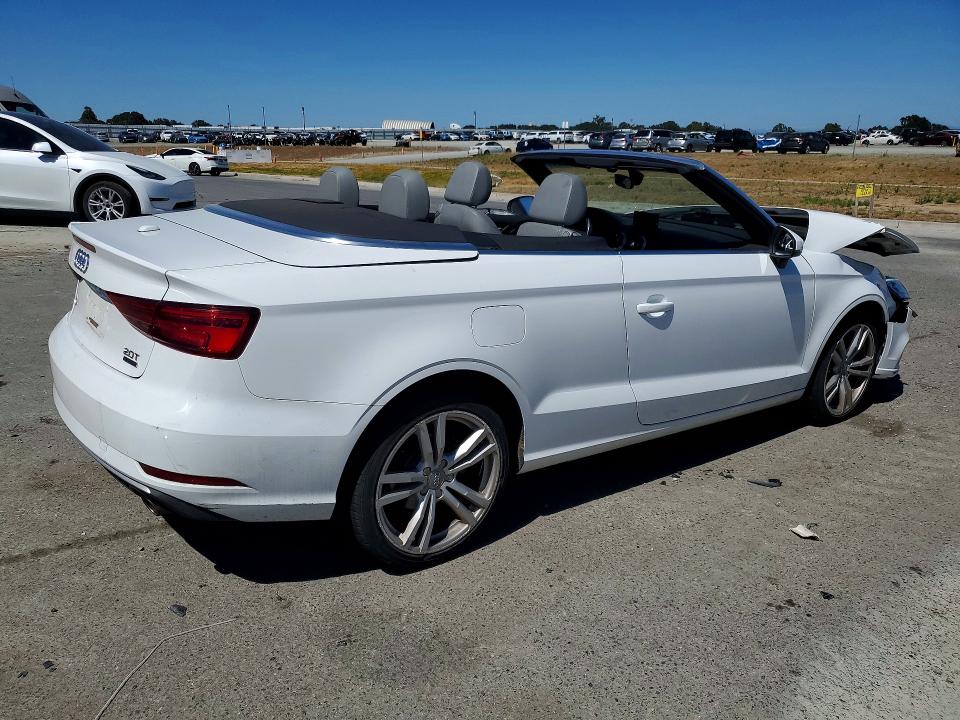 2018 Audi A3 VIN WAU78LFF2J1014589 COPART salvage auction — FRONT END, Ca - Salvage Certificate, sold $1,400 on 2026-07-19 (photo 3)