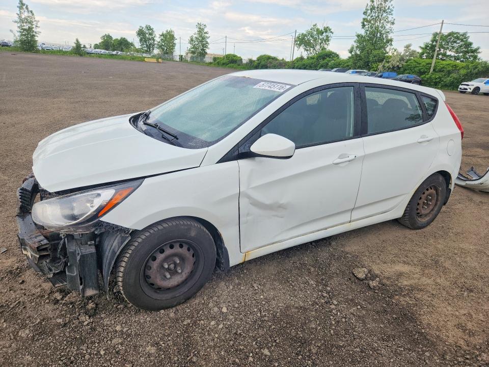 2014 Hyundai Accent VIN KMHCT5AE8EU190847 COPART salvage auction — FRONT END, Qc - Gravement Accidente, sold $375 on 2026-07-14 (photo 1)