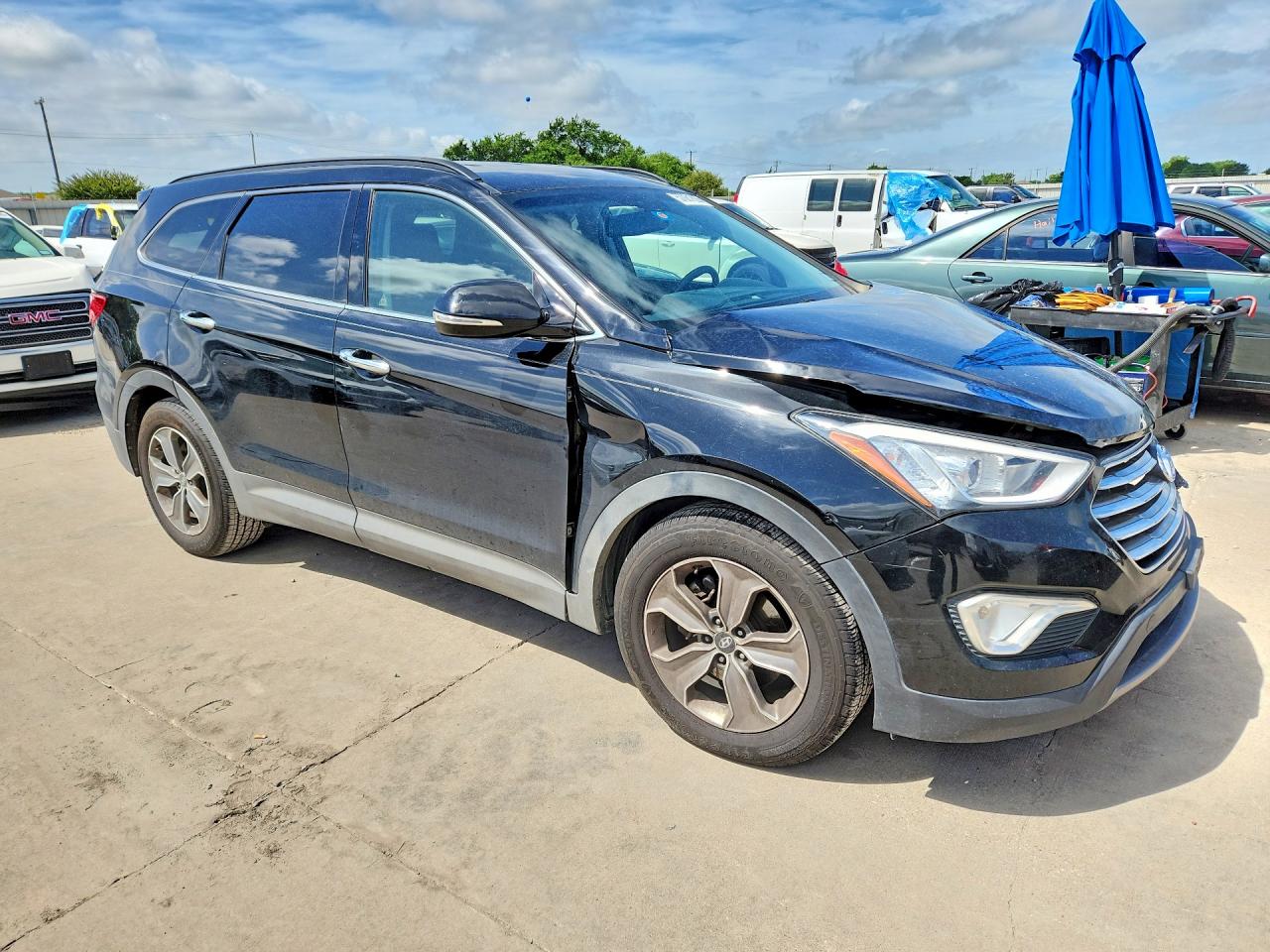 2014 Hyundai Santa Fe VIN KM8SN4HF8EU053440 COPART salvage auction — Front End, TX - SALVAGE VEHICLE TITLE, sold $1,650 on 2026-07-09 (photo 4)