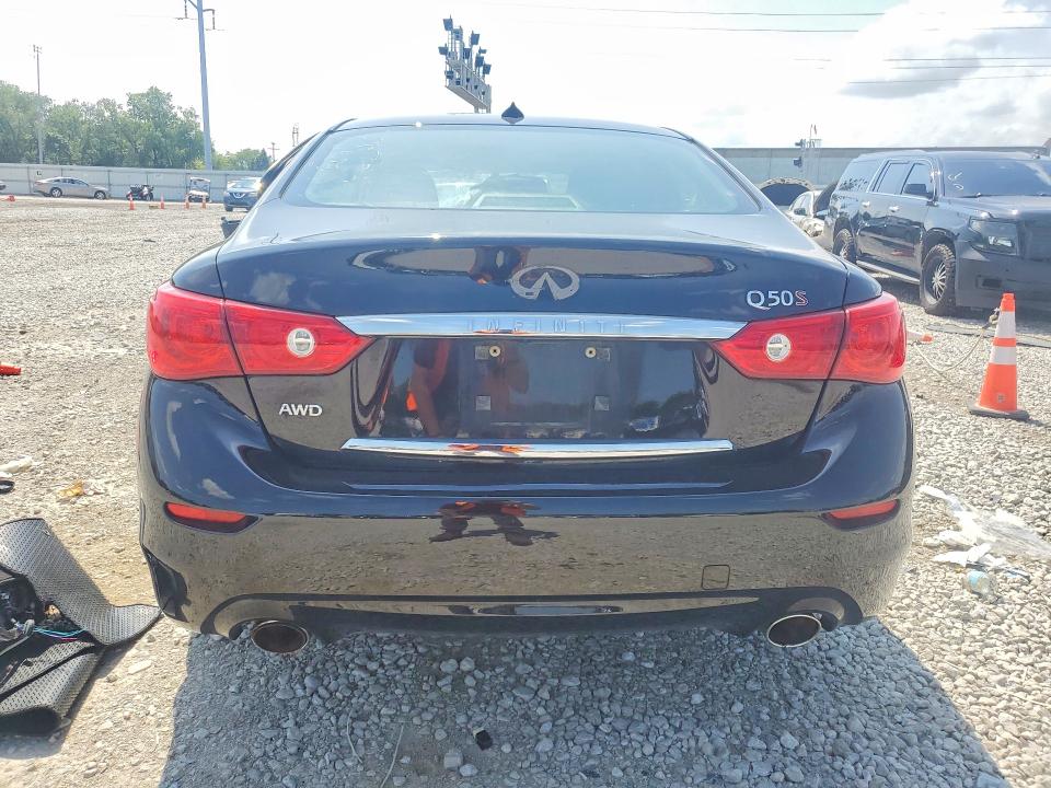 2014 Infiniti Q50 VIN JN1BV7AR7EM698853 COPART salvage auction — FRONT END, OH - CERT OF TITLE-SALVAGE, sold $350 on 2026-07-31 (photo 6)