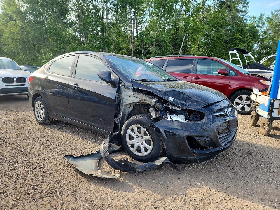 2012 Hyundai Accent VIN KMHCT4AE3CU091084 COPART salvage auction — FRONT END, On - Permit No Brand - Unfit, sold $300 on 2026-07-07 (photo 4)